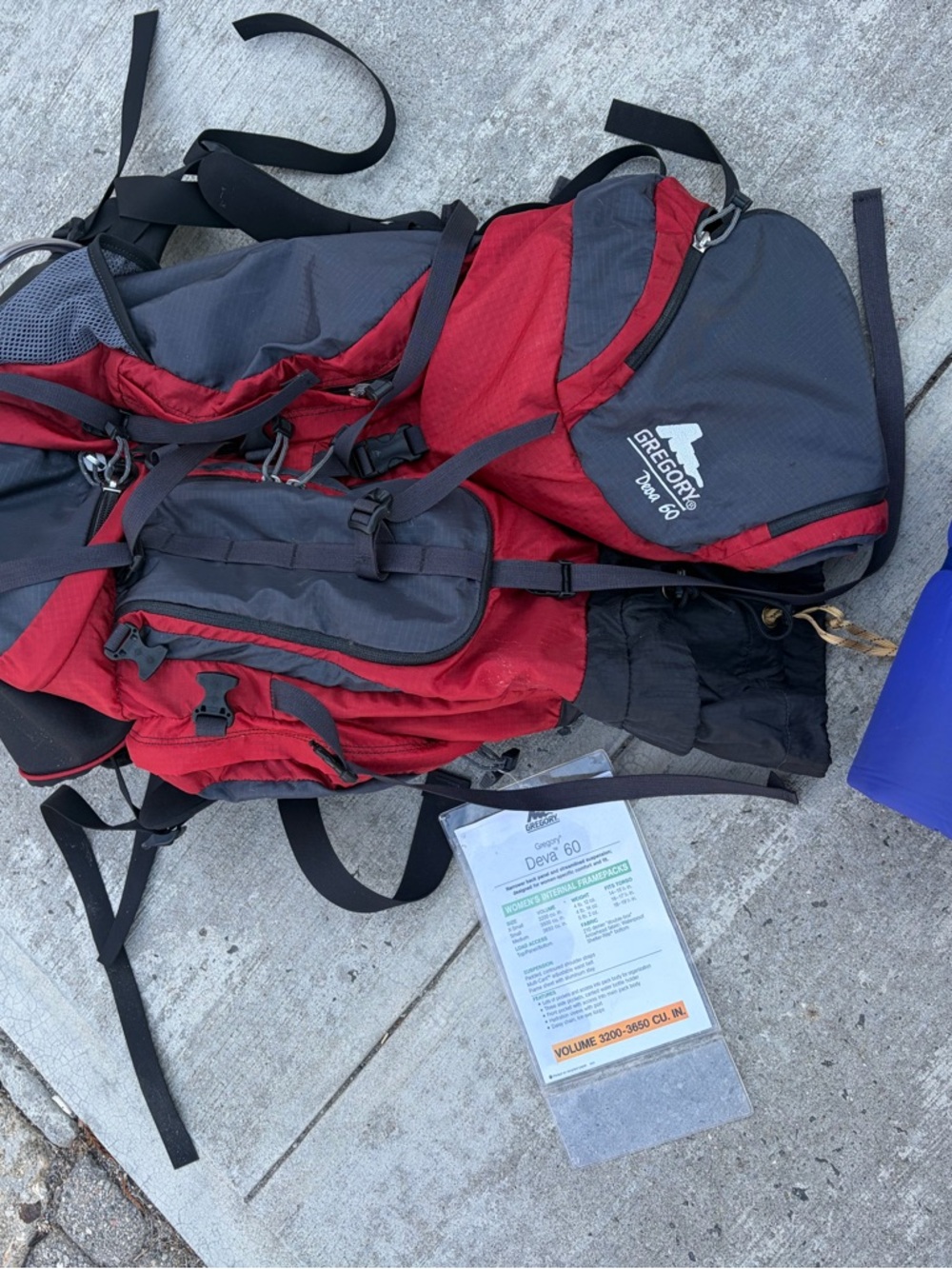 Gregory Red and Gray womens Backpack - Deva 60 Style